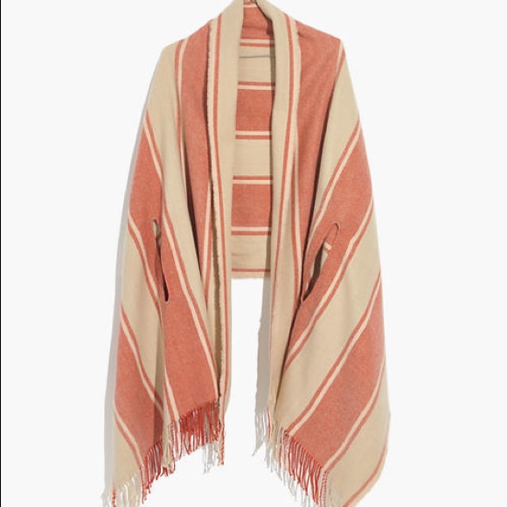 Twill Stripe Cape Scarf